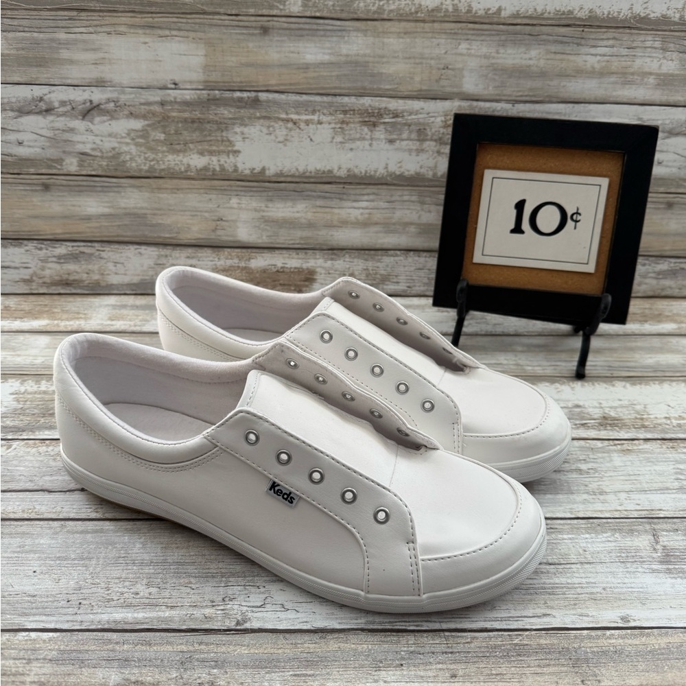 Brand New Keds Leather White Sneakers